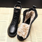 Lavinque Boots Noir / 35 Bottes Noires à Lacets Hiver | Look Urbain | Chaud et Robuste