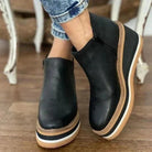 Lavinque Boots Noir / 35 Bottines Compensées en Suédine | Confort & Élégance | Style Décontracté