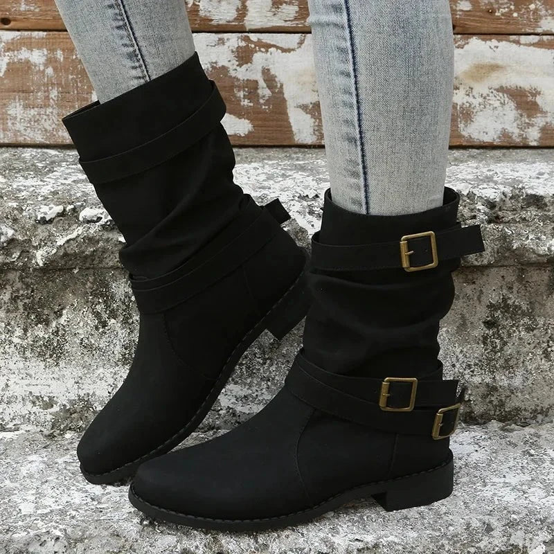 Lavinque Boots Noir / 36 Bottes Femme | Style Décontracté | Effet Vieilli