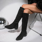 Lavinque Boots Noir / 36 Bottes Hautes Suédine | Élégantes | Confortables et Stylées