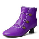 Lavinque Boots Pourpre / 36 Bottines rétro à boutons | Bottines | Élégance et confort intemporel