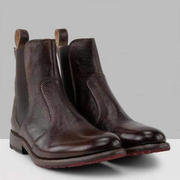 Lavinque Boots Rouge / 35 Bottes Chelsea en Cuir | Élégantes et Robustes | Style Intemporel