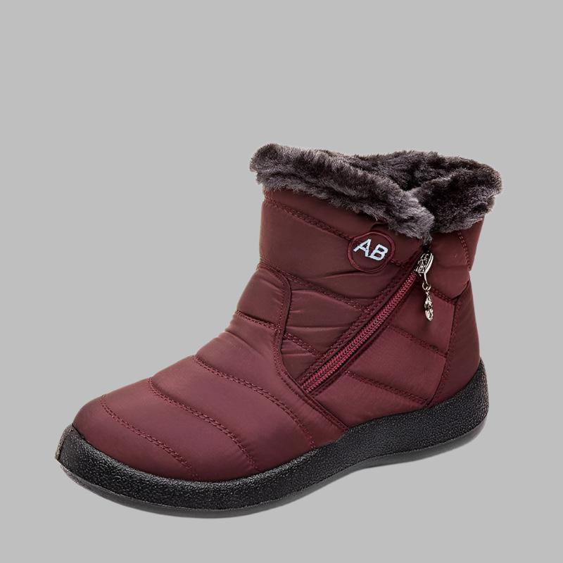 Lavinque Boots Rouge / 35 Bottines Hiver Fourrées | Chaudes & Imperméables | Confort Quotidien