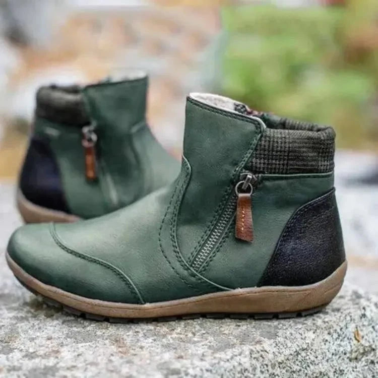 Lavinque Boots Vert / 36 Bottines Confort | Doublure Chaude | Élégance et Praticité