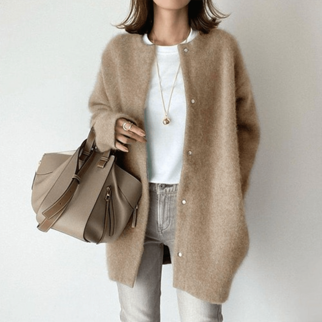 Lavinque Cardigan Beige / S Cardigan Long | Laine et Cachemire | Doux et Élégant