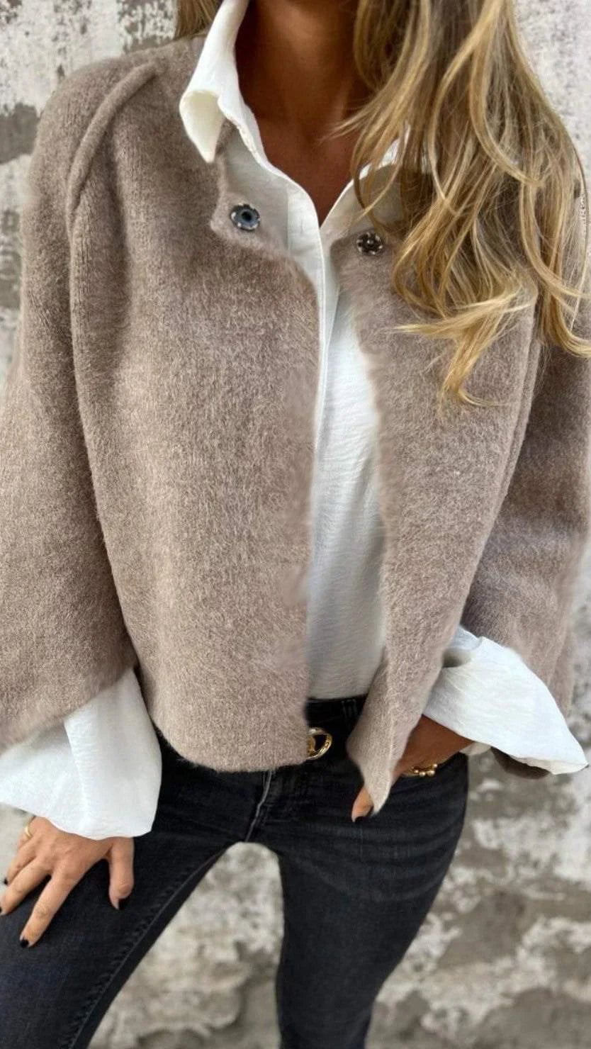 Lavinque Cardigan Beige / S Veste en Laine | Élégante & Confortable | Idéale pour l'Automne