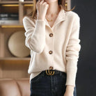 Lavinque Cardigan Beige / Taille unique Cardigan Laineux | Boutons Élégants & Douceur Incomparable | Chic & Confortable