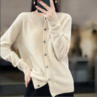 Lavinque Cardigan Beige / XS Cardigan Doux en Laine | Boutonné & Élégant | Confort et Style