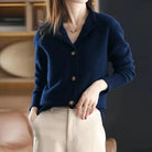Lavinque Cardigan Bleu / Taille unique Cardigan Laineux | Boutons Élégants & Douceur Incomparable | Chic & Confortable