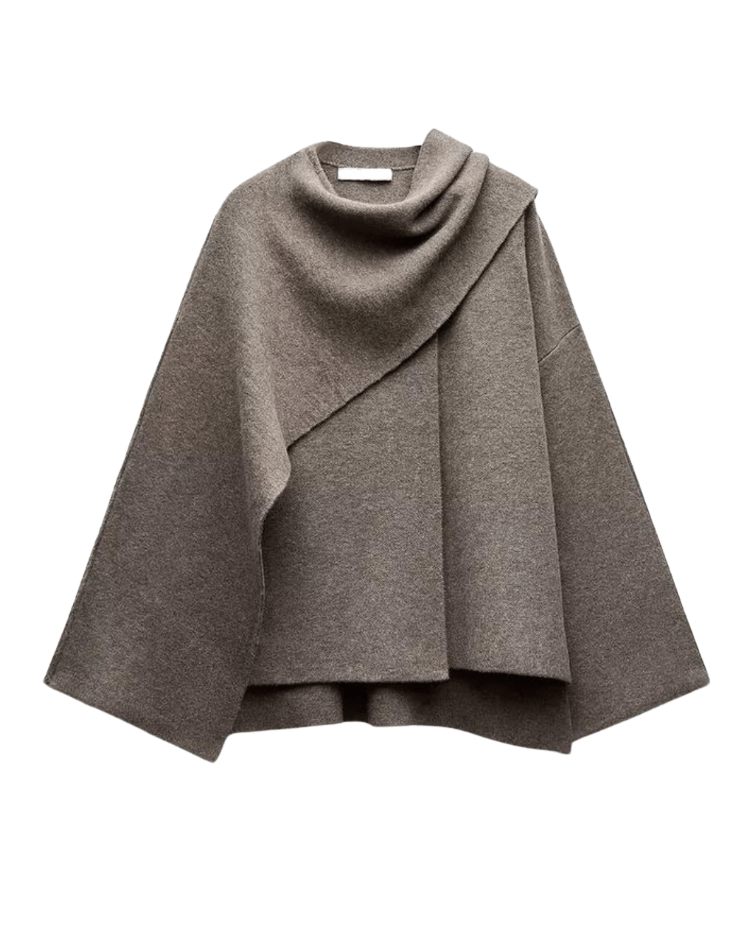 Lavinque Cardigan Cape Asymétrique en Laine | Élégance | Chaleur et Style Unique