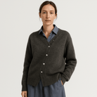 Lavinque Cardigan Cardigan Camel Asymétrique | Boutonné Original | Maille Douce & Moderne