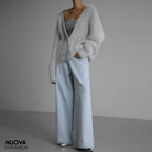 Lavinque Cardigan Cardigan Doux en Maille Poilue | Chaleur & Élégance Décontractée | Confort Absolu