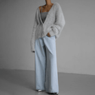 Lavinque Cardigan Cardigan en maille duveteuse | Beige | Chaleur et élégance cocooning
