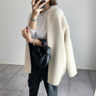 Lavinque Cardigan Cardigan Long Beige | Maille Duveteuse | Élégant & Confortable