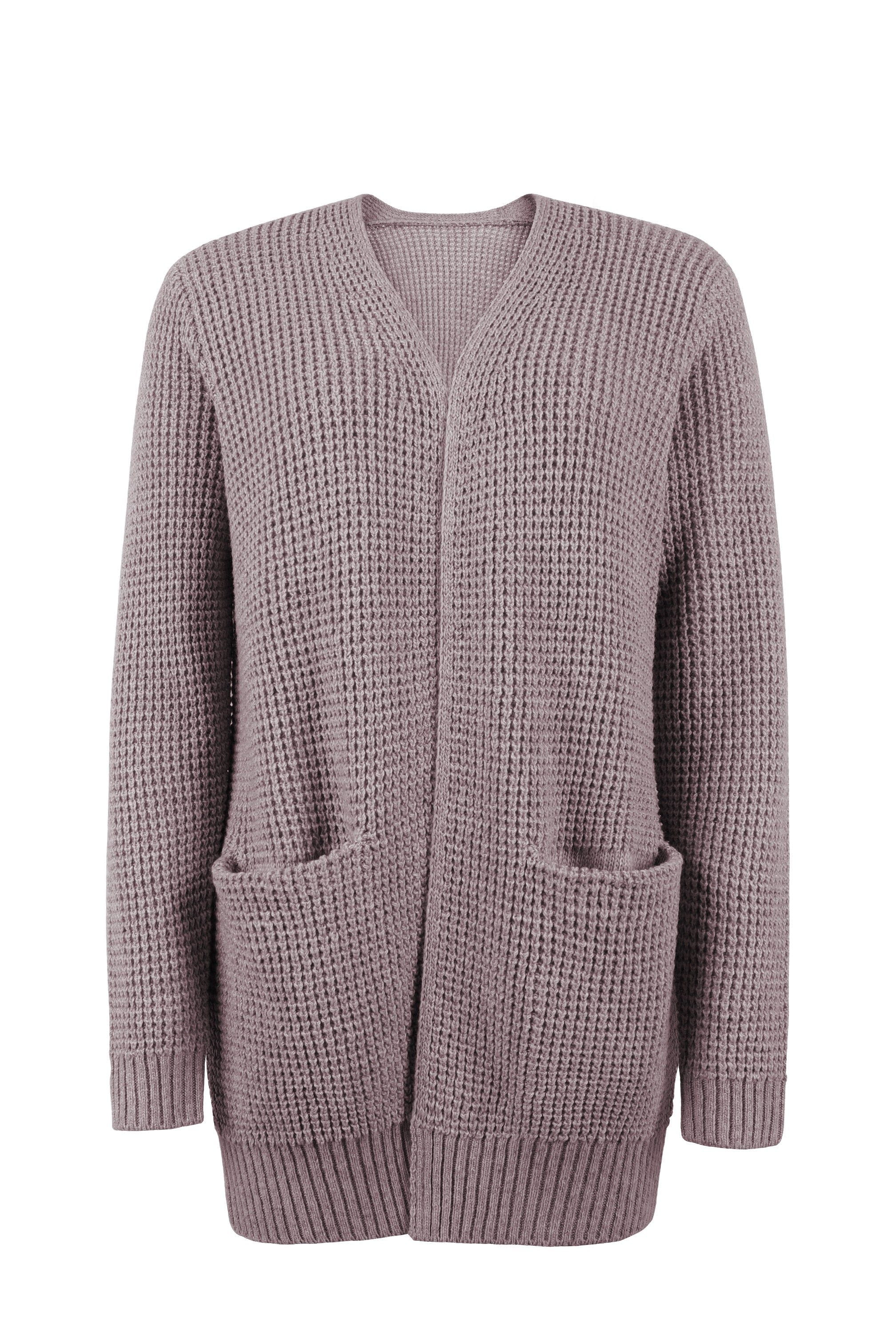 Lavinque Cardigan Cardigan Long en Maille | Doux & Confortable | Style Décontracté