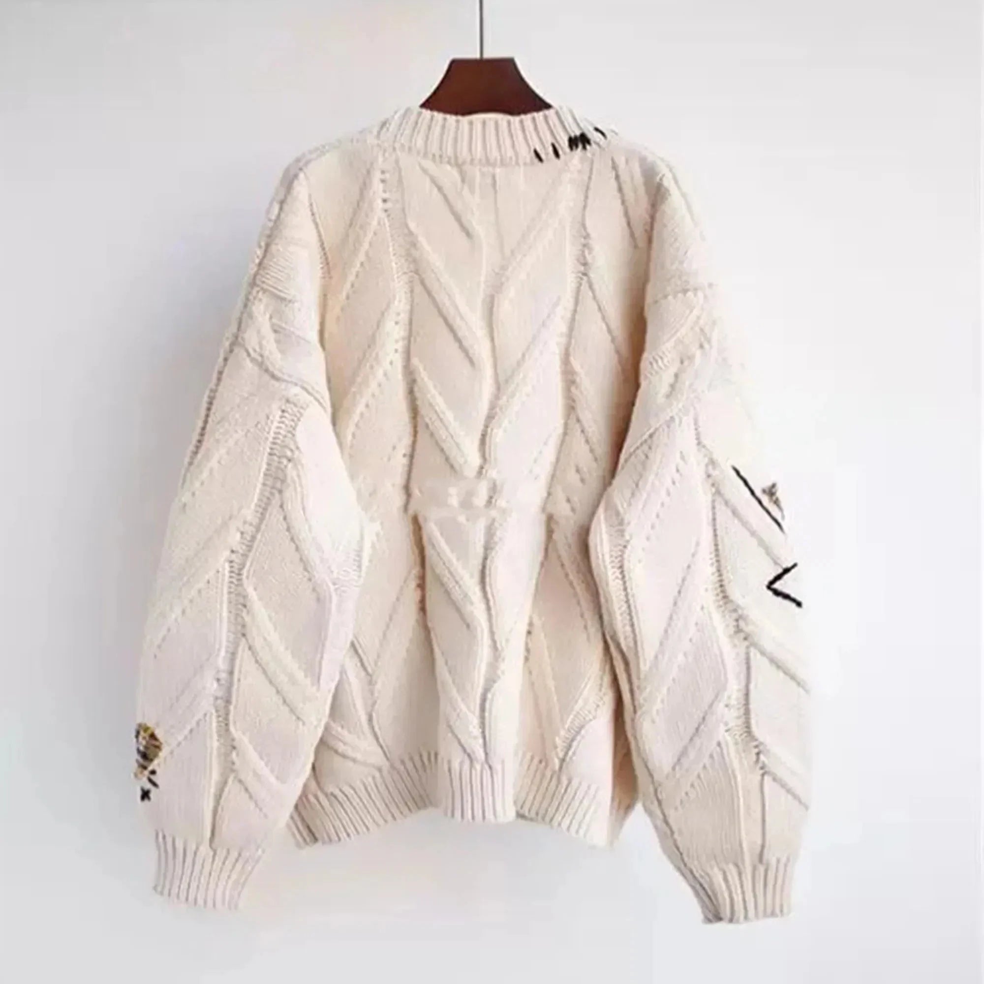 Lavinque Cardigan Cardigan Oversize | Tricot Épais | Style Unique et Coloré