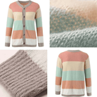 Lavinque Cardigan Cardigan Rayé | Boutons Élégants | Douceur et Style Décontracté