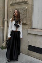Lavinque Cardigan Cardigan Texturé avec Nœuds | Élégant | Féminin et Chic