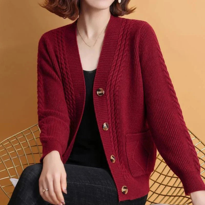 Lavinque Cardigan Cardigan Tricoté | Boutons Élégants | Chaleur et Raffinement