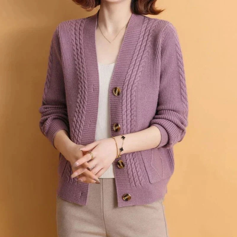Lavinque Cardigan Cardigan Tricoté | Boutons Élégants | Chaleur et Raffinement
