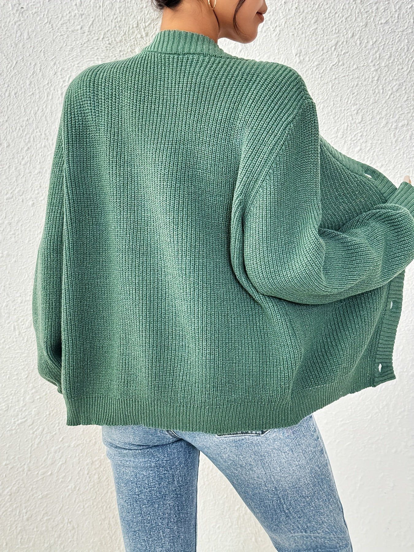 Lavinque Cardigan Gilet Brique à Col V | Boutonné | Doux et Facile à Superposer