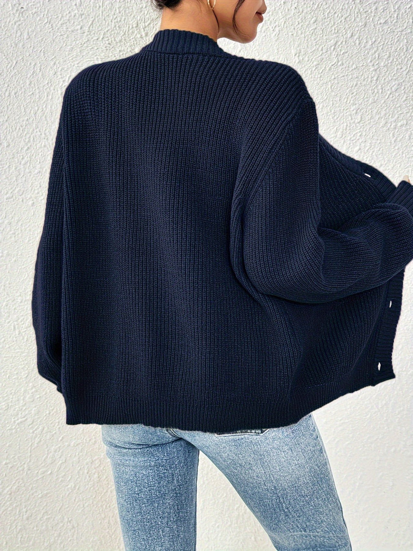 Lavinque Cardigan Gilet Brique à Col V | Boutonné | Doux et Facile à Superposer