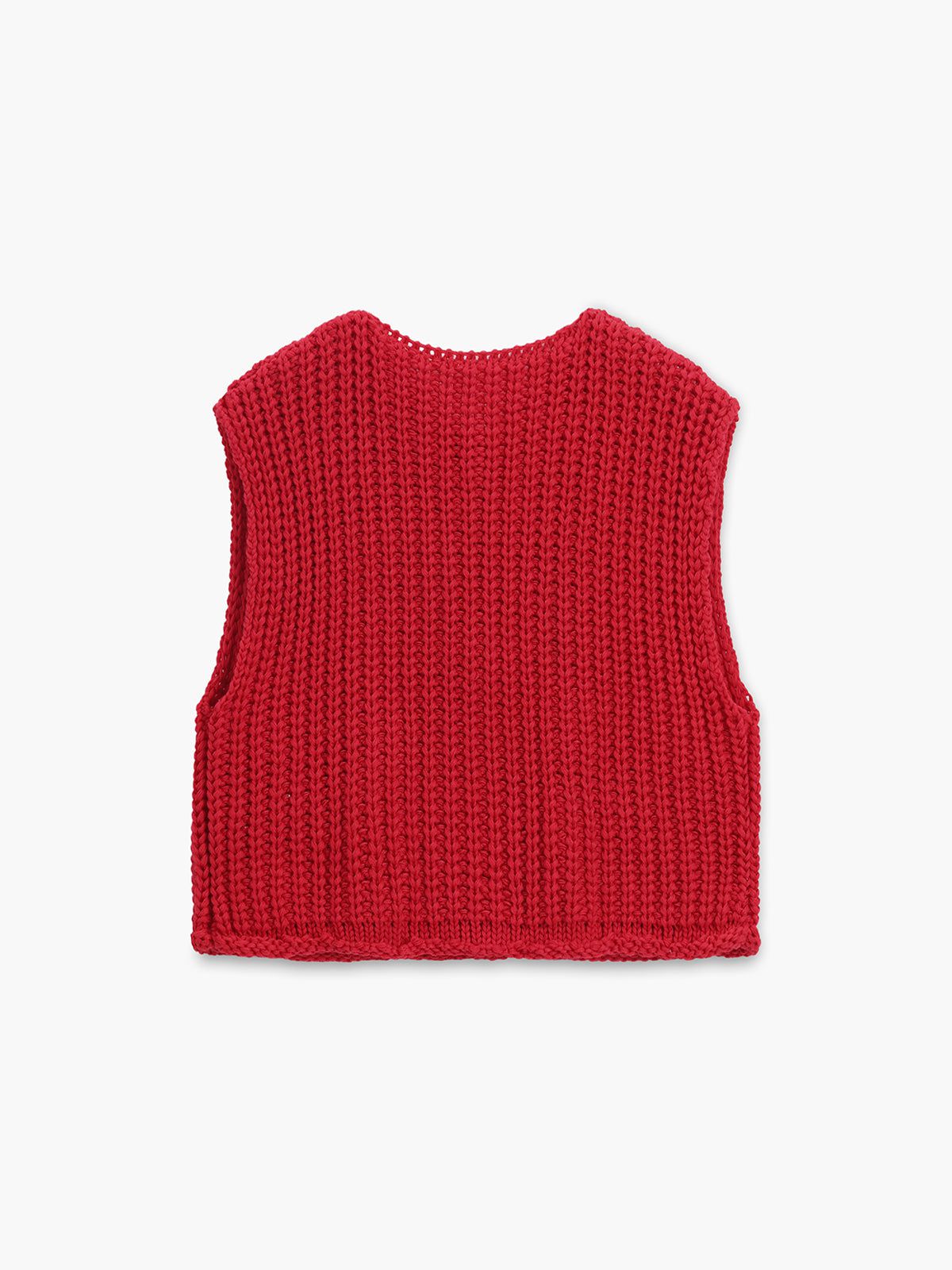 Lavinque Cardigan Gilet Sans Manches Tricoté | Rouge | Tendance et Confortable