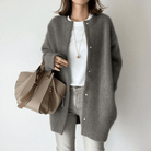Lavinque Cardigan Gris / S Cardigan Long | Laine et Cachemire | Doux et Élégant