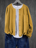 Lavinque Cardigan Jaune / S Cardigan Oversize | Laine & Polyester | Doux et Tendance