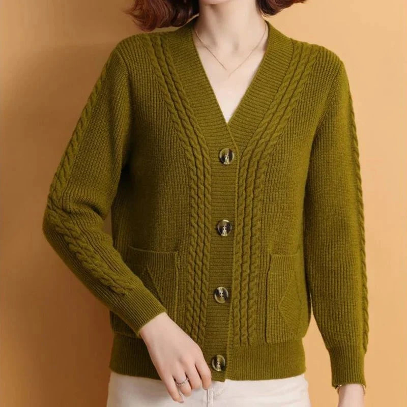 Lavinque Cardigan Jaune / S Cardigan Tricoté | Boutons Élégants | Chaleur et Raffinement