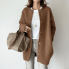 Lavinque Cardigan Marron / S Cardigan Long | Laine et Cachemire | Doux et Élégant
