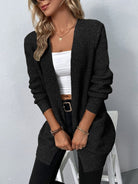 Lavinque Cardigan Noir / S Cardigan Long en Maille | Doux & Confortable | Style Décontracté