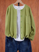 Lavinque Cardigan Vert Clair / S Cardigan Oversize | Laine & Polyester | Doux et Tendance