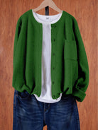 Lavinque Cardigan Vert foncé / S Cardigan Oversize | Laine & Polyester | Doux et Tendance
