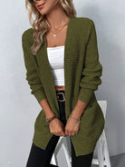 Lavinque Cardigan Vert / S Cardigan Long en Maille | Doux & Confortable | Style Décontracté