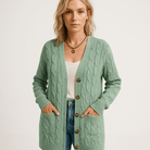 Lavinque Cardigans Cardigan Torsadé Beige | Long et Confortable | Style Intemporel
