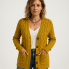 Lavinque Cardigans Cardigan Torsadé Beige | Long et Confortable | Style Intemporel