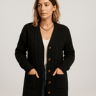 Lavinque Cardigans Cardigan Torsadé Beige | Long et Confortable | Style Intemporel