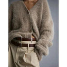 Lavinque Cardigans Gilet Doux Boutonné | Taupe | Fluffy et Élégant