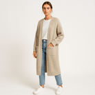 Lavinque Cardigans Long Cardigan Beige | Maille Douce | Élégance Décontractée