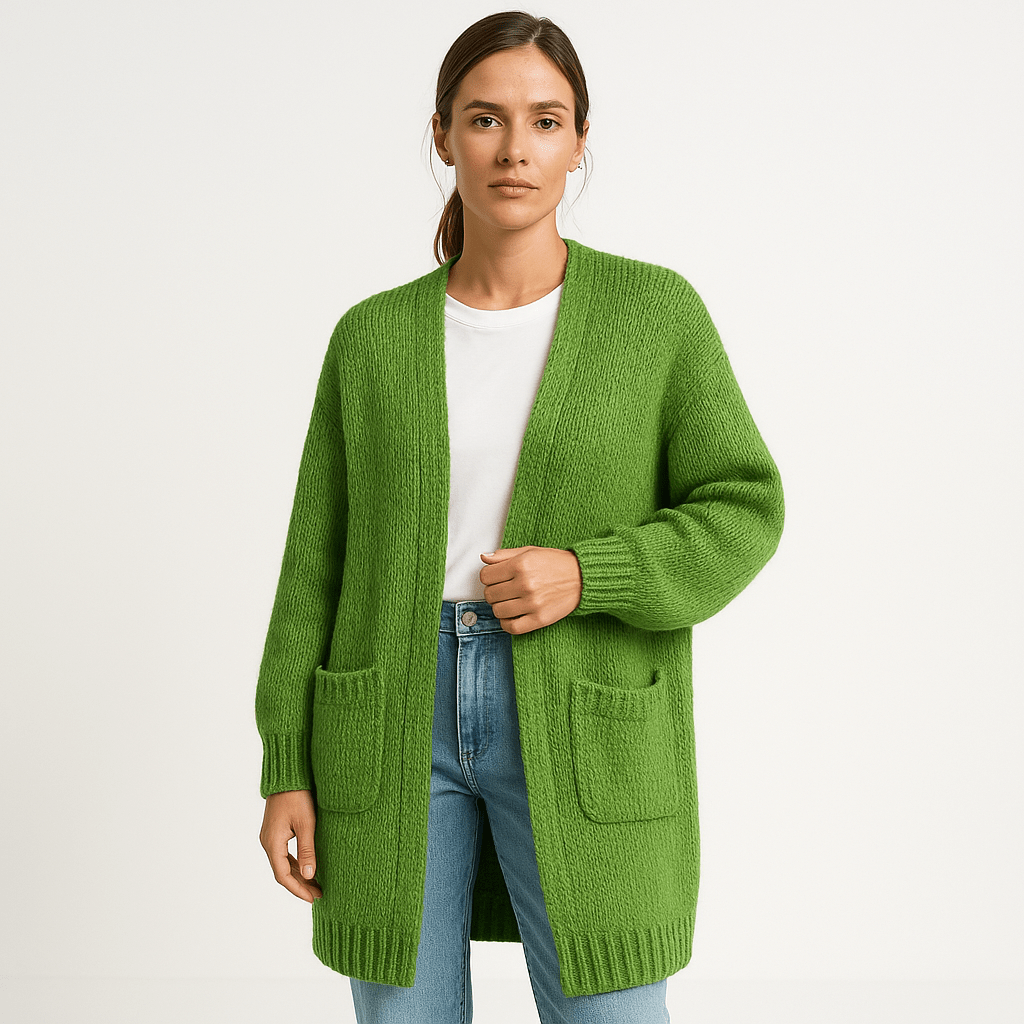 Lavinque Cardigans Long Cardigan Beige | Maille Douce | Élégance Décontractée