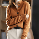 Lavinque Cardigans Orange / S Cardigan Doux à Col Chemise | Crème | Élégant et Confortable