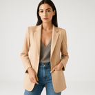 Lavinque Coats & Jacket Abricot / S Blazer Noir Classique | Élégant et Polyvalent | Coupe Droite
