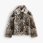 Lavinque Coats & Jacket Beige foncé / XS Veste en Fausse Fourrure Imprimée | Élégance | Chaleur et Style