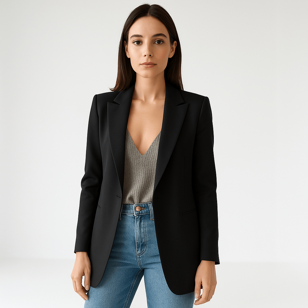 Lavinque Coats & Jacket Blazer Noir Classique | Élégant et Polyvalent | Coupe Droite