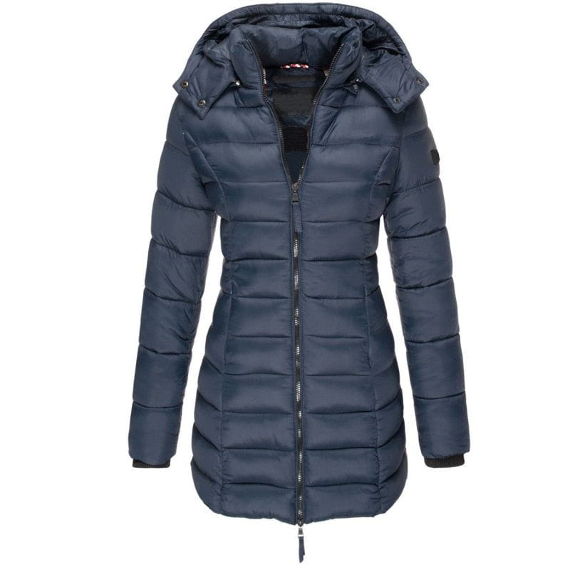 Lavinque Coats & Jacket Bleu / S Doudoune longue matelassée | Bleu marine | Chaleur et élégance en hiver