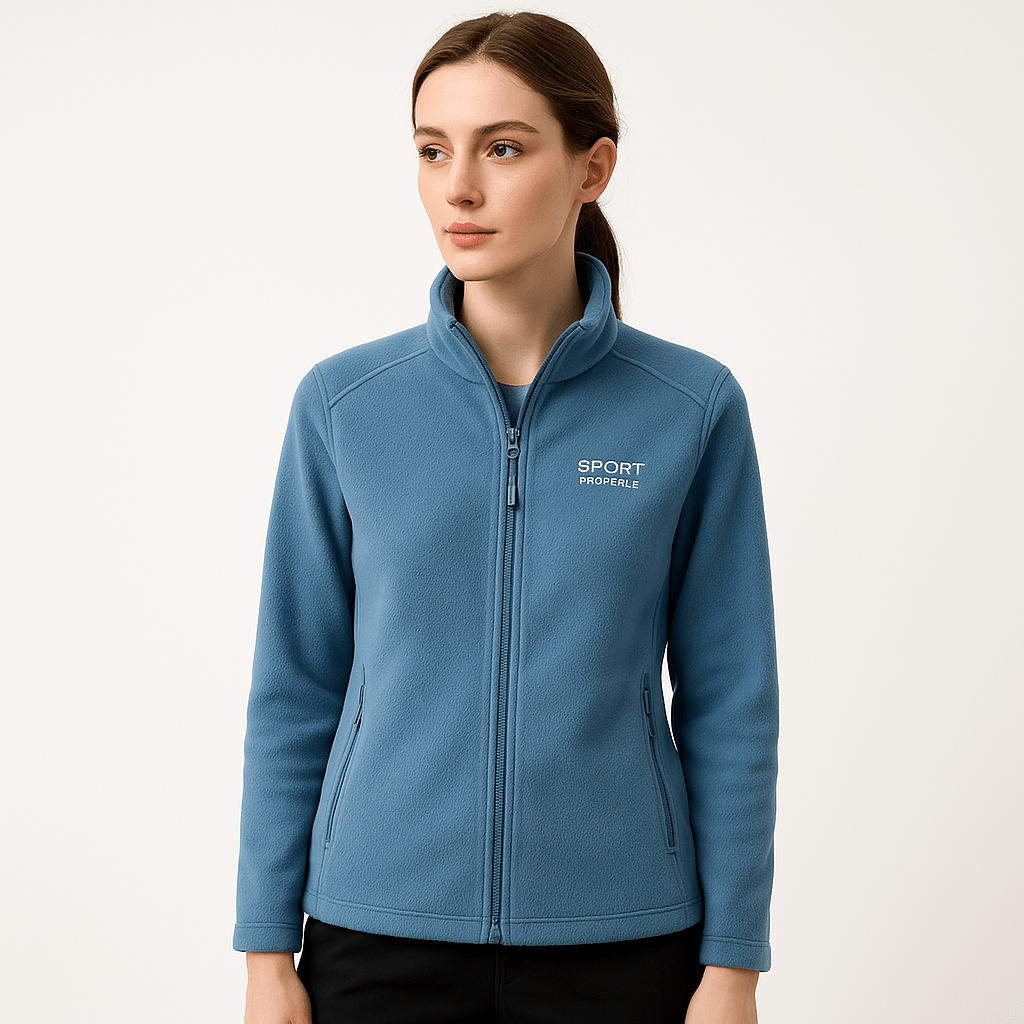 Lavinque Coats & Jacket Bleu / XS Veste Polaire Zippée | Sport | Douce et Chaude