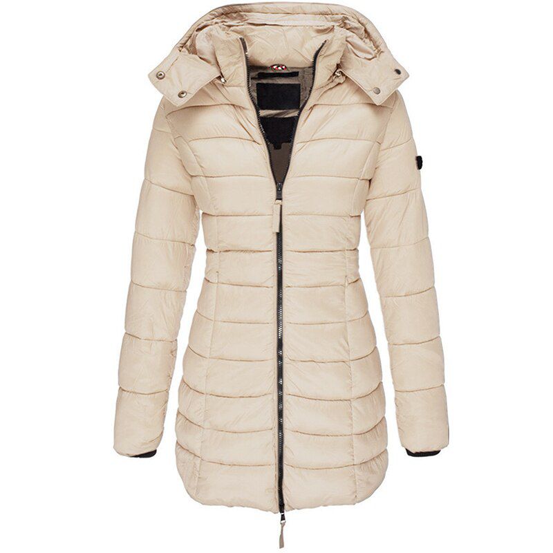 Lavinque Coats & Jacket Ivoire / S Doudoune longue matelassée | Bleu marine | Chaleur et élégance en hiver