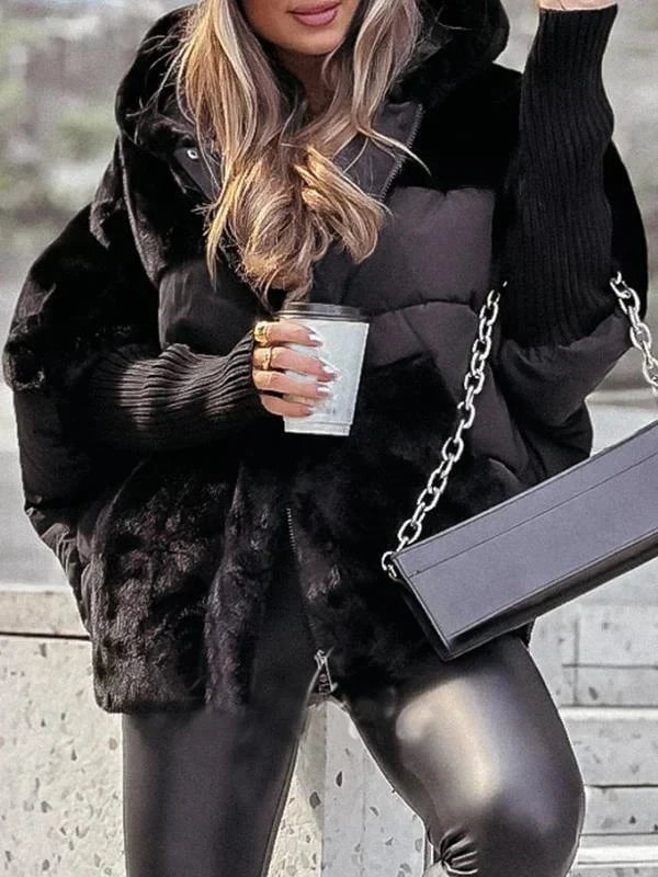 Lavinque Coats & Jacket Noir / S Doudoune Cape | Hiver Chic | Confort et Chaleur