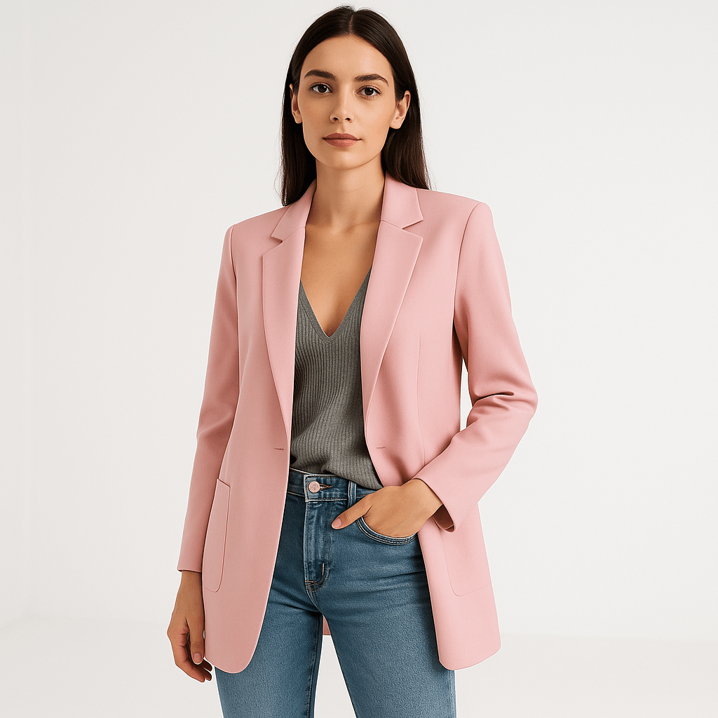 Lavinque Coats & Jacket Rose / S Blazer Noir Classique | Élégant et Polyvalent | Coupe Droite